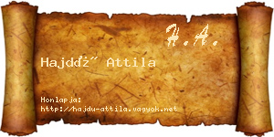 Hajdú Attila névjegykártya