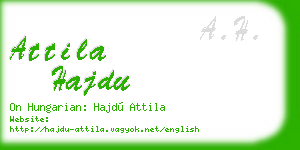 attila hajdu business card